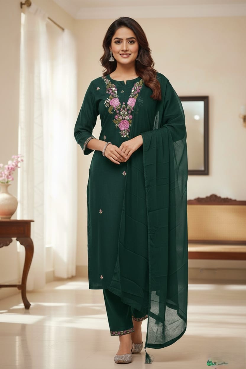 Classic Grace Straight Fit Ethnic Wear Set